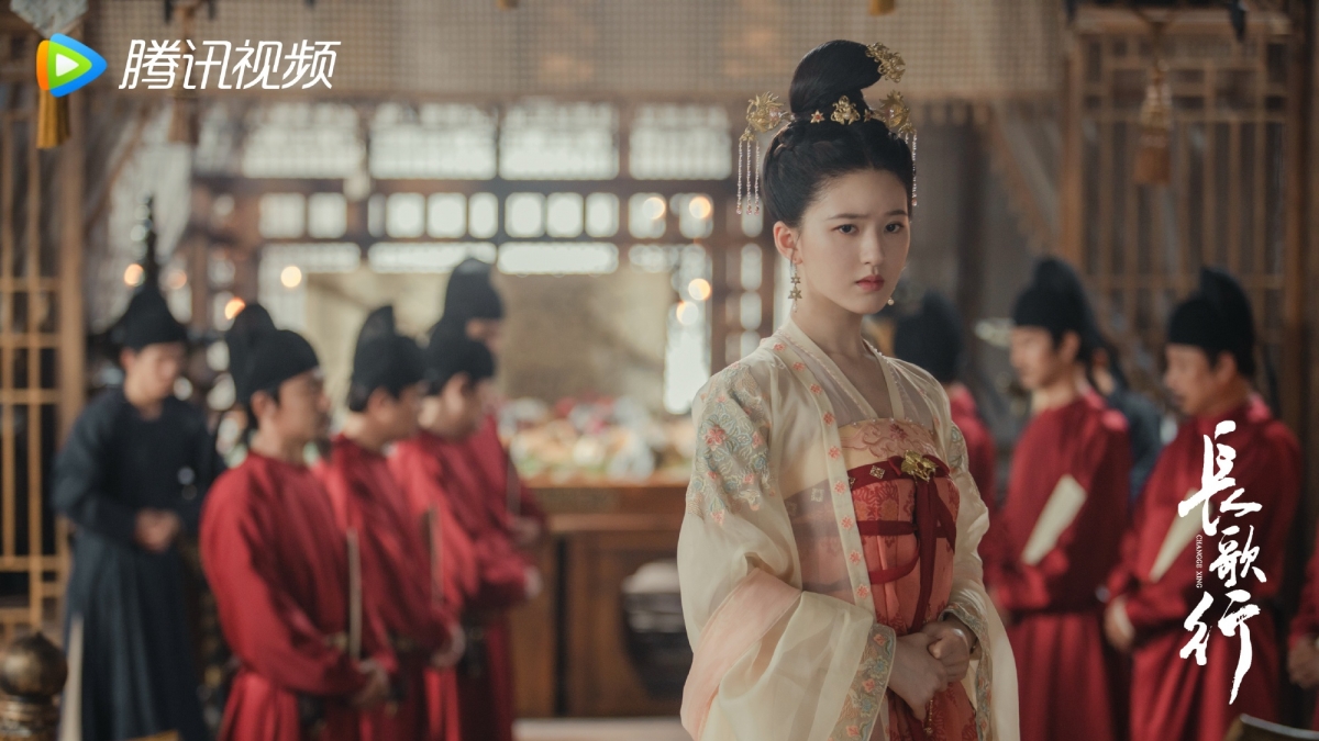 趙露思在《長歌行》中飾演女二李樂嫣