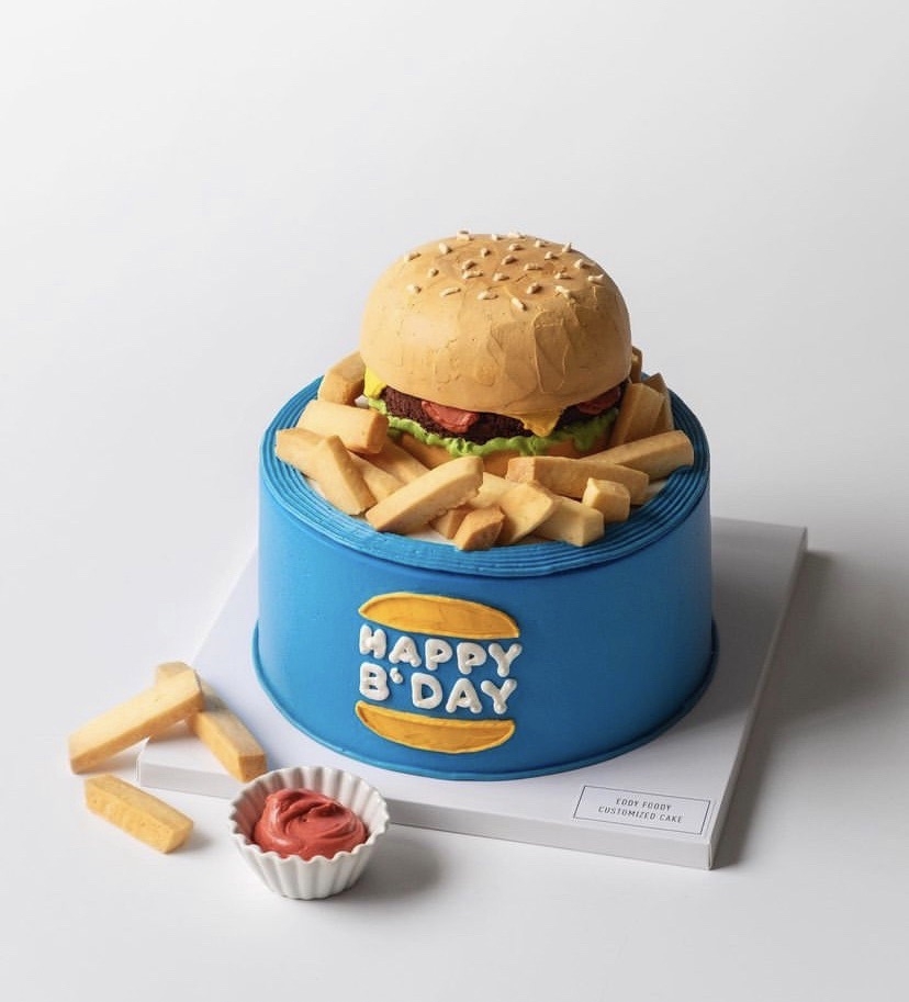 薯條漢堡造型蛋糕也非常可愛