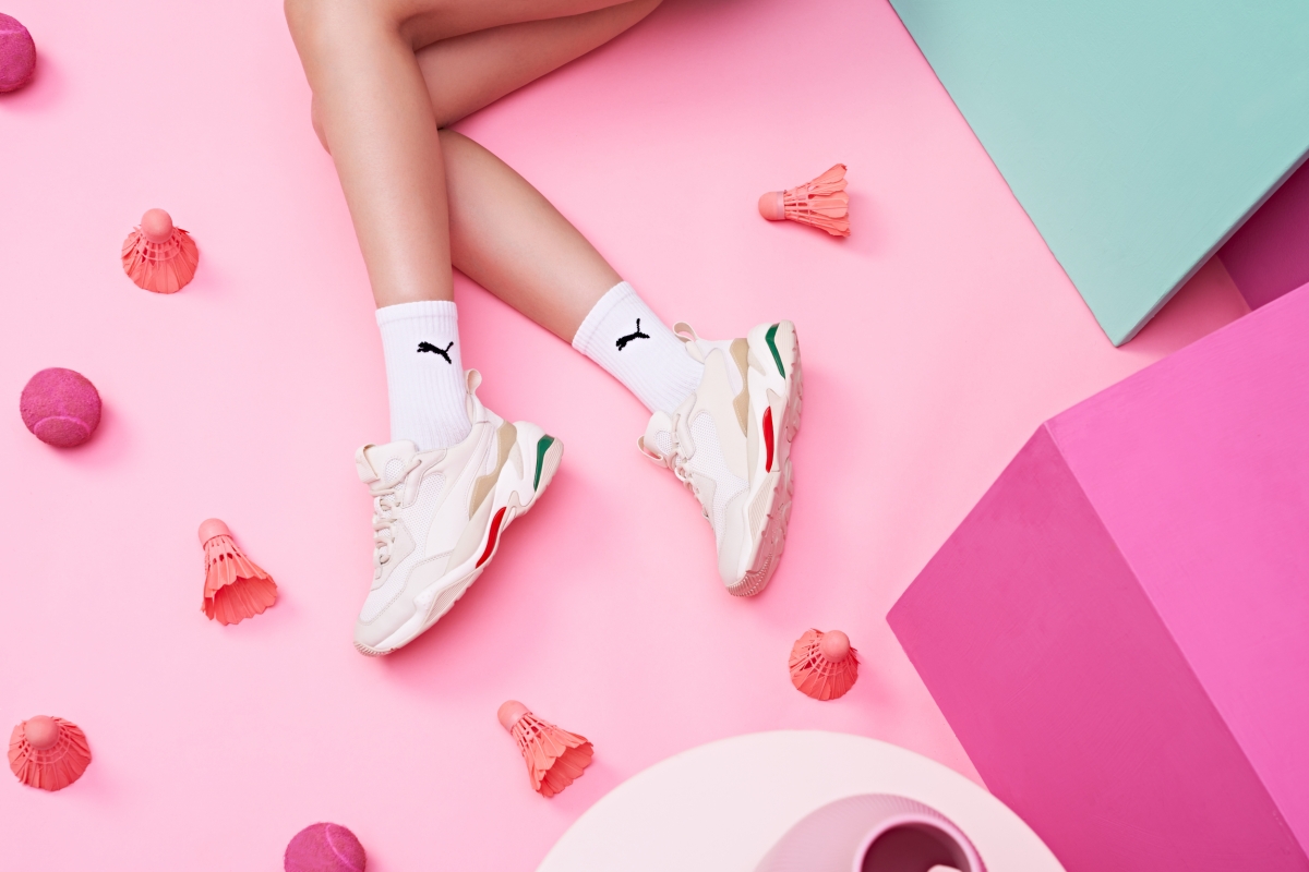 PUMA Thunder 紅綠復古老爹鞋,NT$3,980