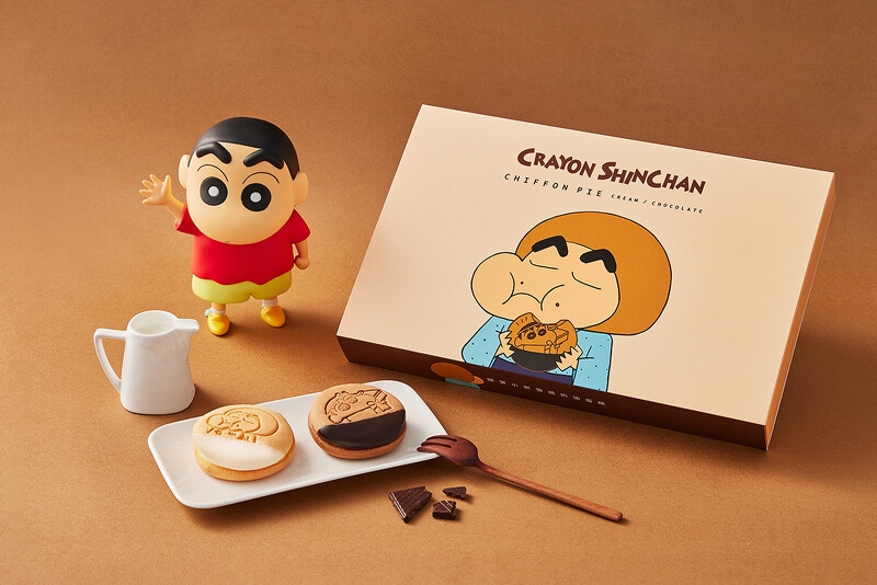 聯外包裝也印有小新的可愛圖案