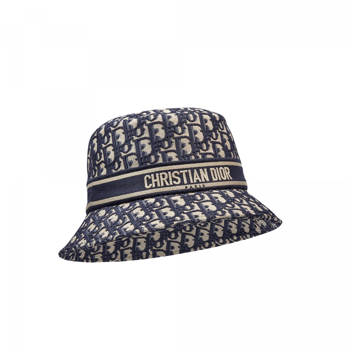 Dior藍色 Oblique 刺繡棉質短簷漁夫帽,NT$41,500
