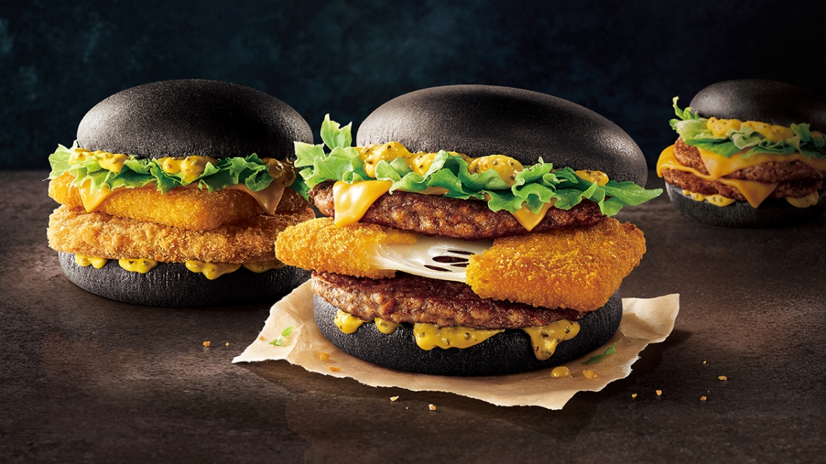 「微牽絲起司排雙牛脆豬堡」、「起司雙牛豬排堡」