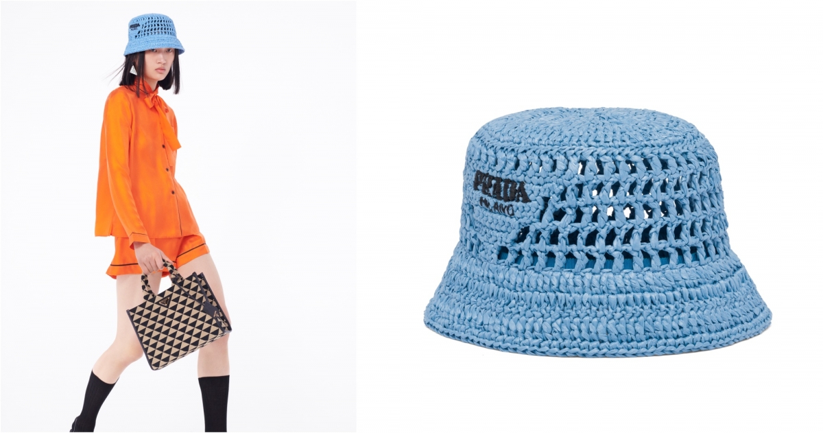 Prada 拉菲草漁夫帽,NT$27,500