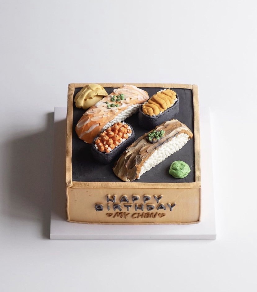 老闆連握壽司拼盤蛋糕都做得出來