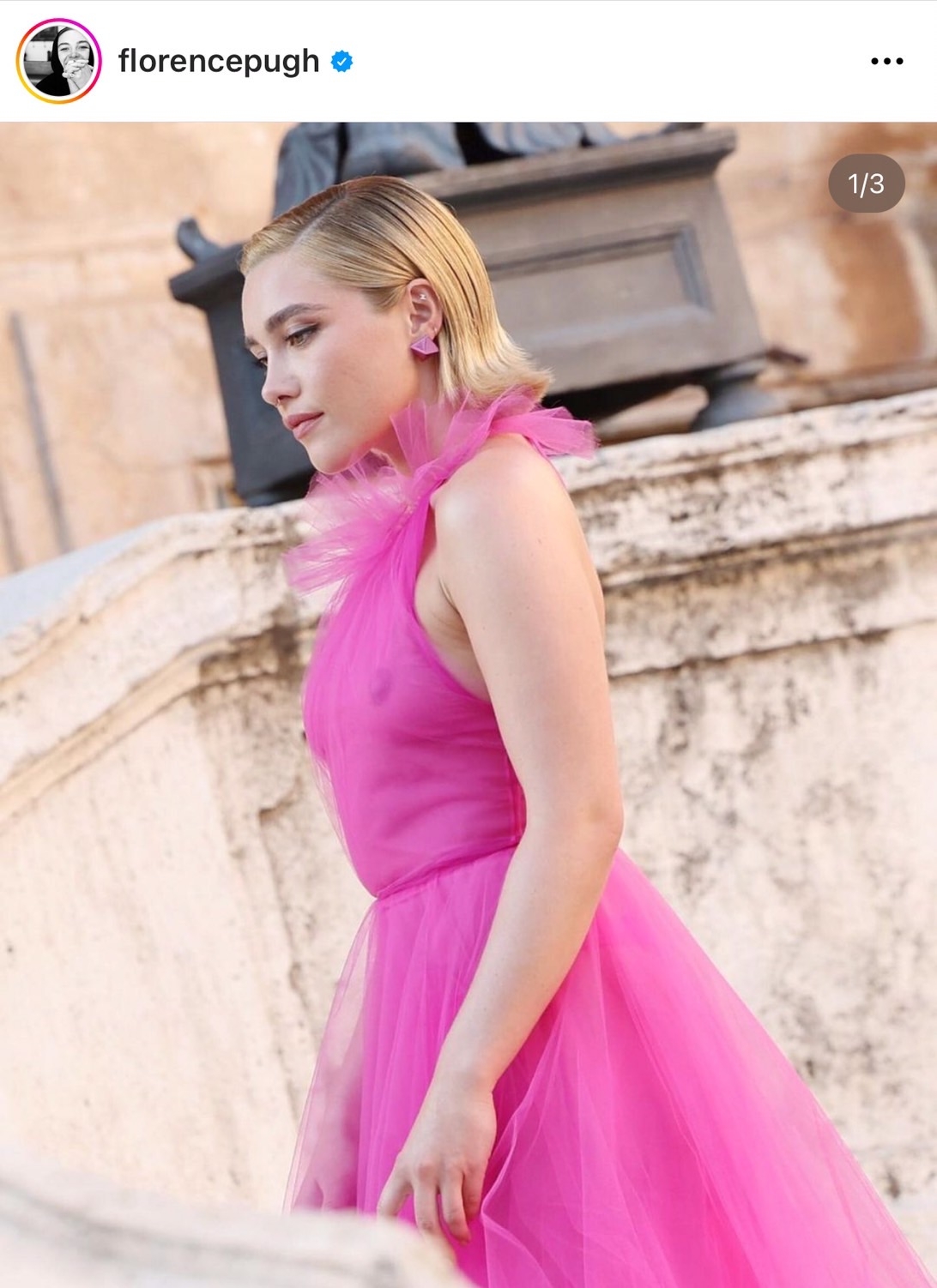 Florence Pugh分享禮服照