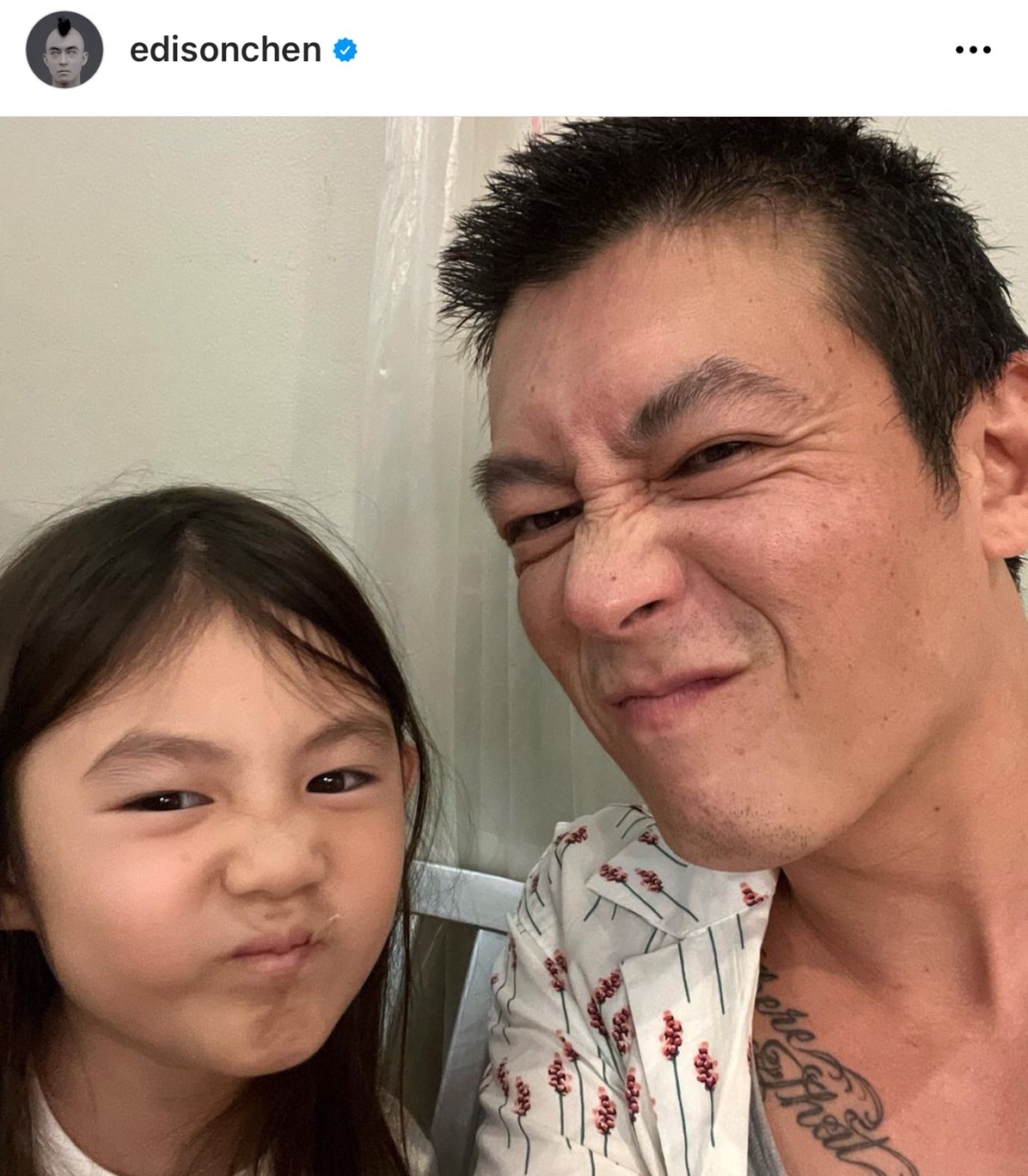 陳冠希非常疼愛女兒