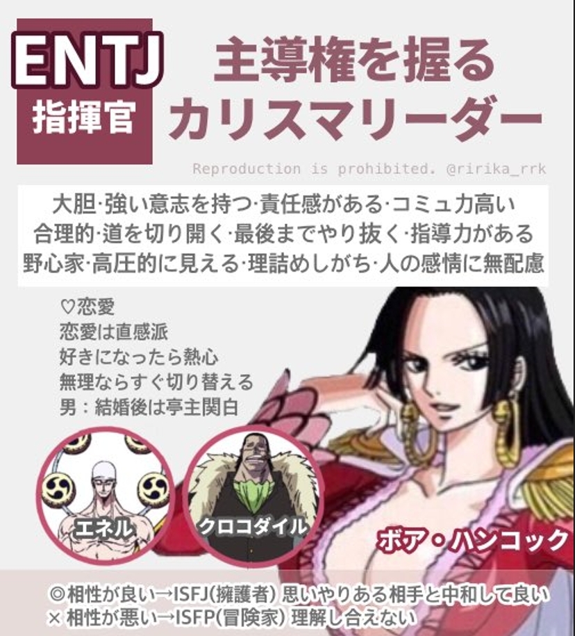 ENTJ海賊王分析