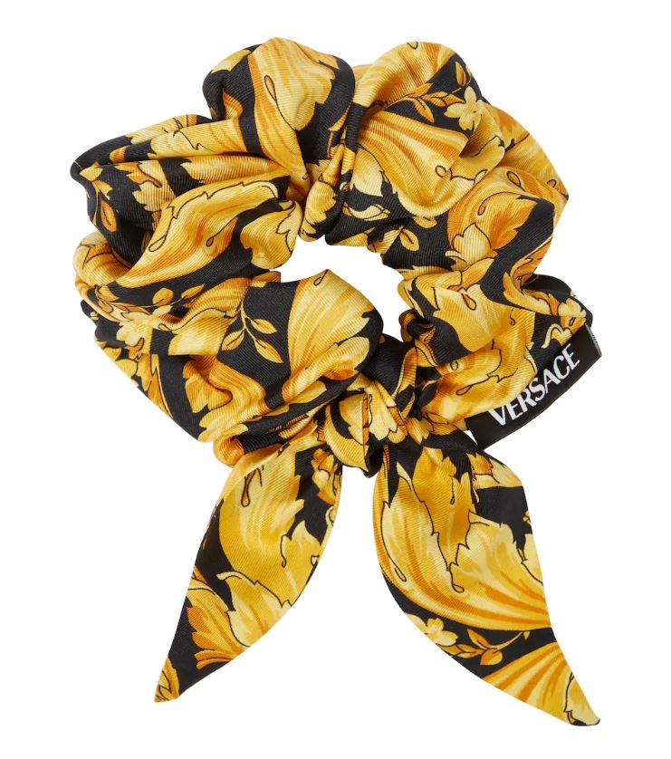 VERSACE Barocco printed silk twill scrunchie € 169