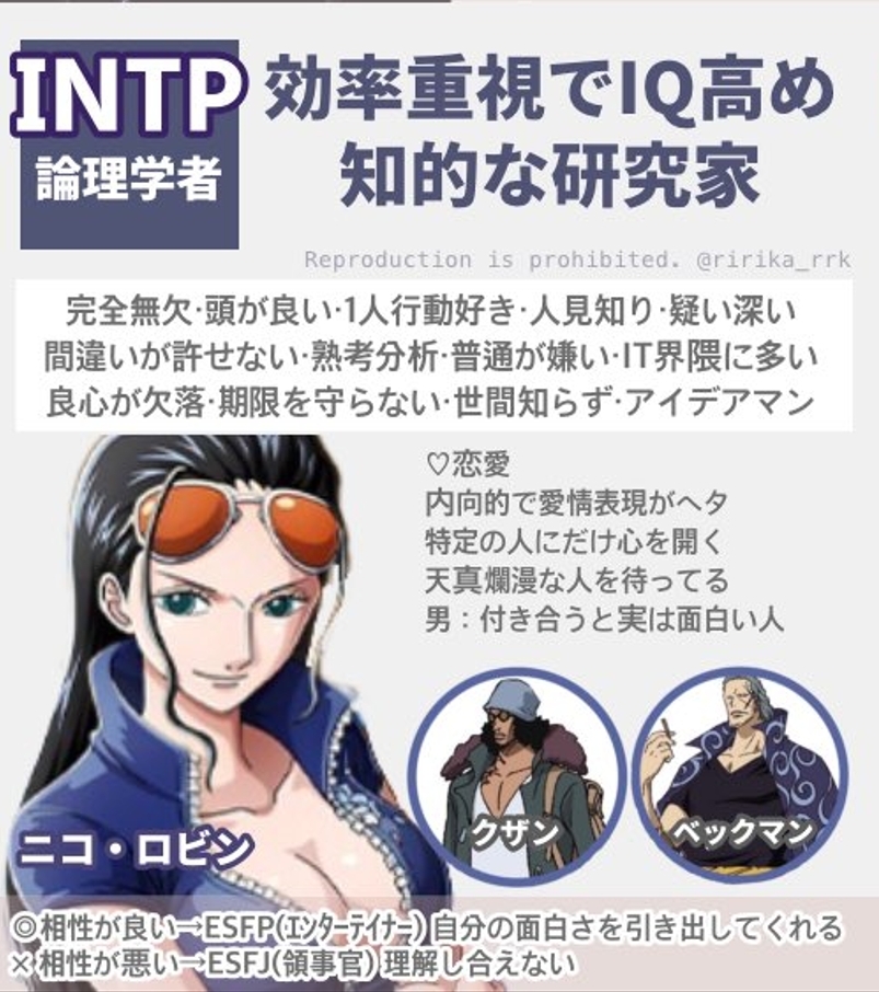 INTP海賊王分析