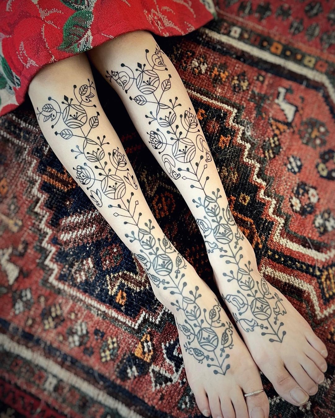 Noko替媽媽的腳刺青