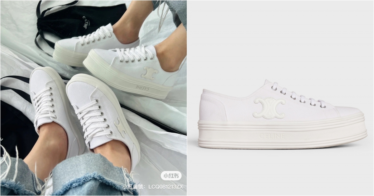 CELINE TRIOMPHE厚底帆布鞋，NT$21,500