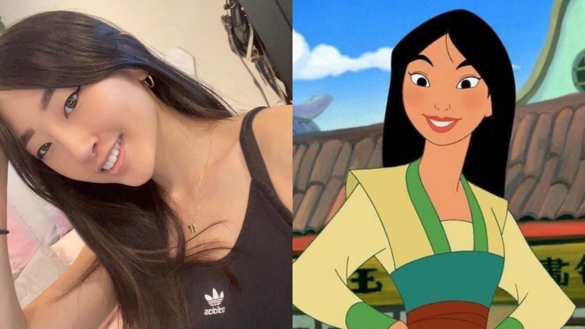 鳳眼和黑髮簡直和動畫中的花木蘭一模一樣