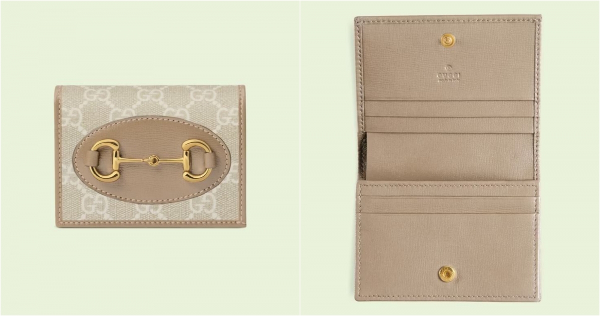 GUCCI Gucci馬銜扣1955卡片套銀包，HK$ 4,200 