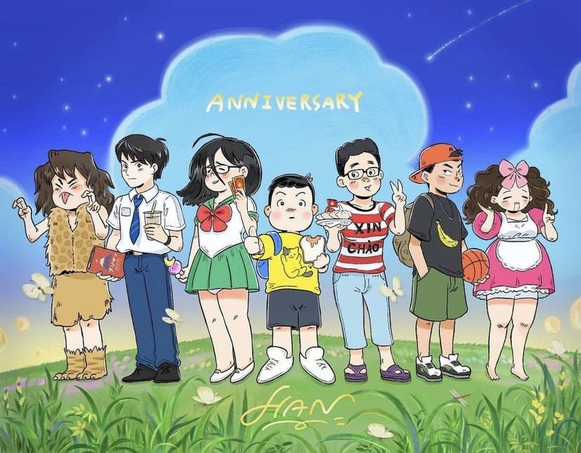 阿翰的著名角色插畫