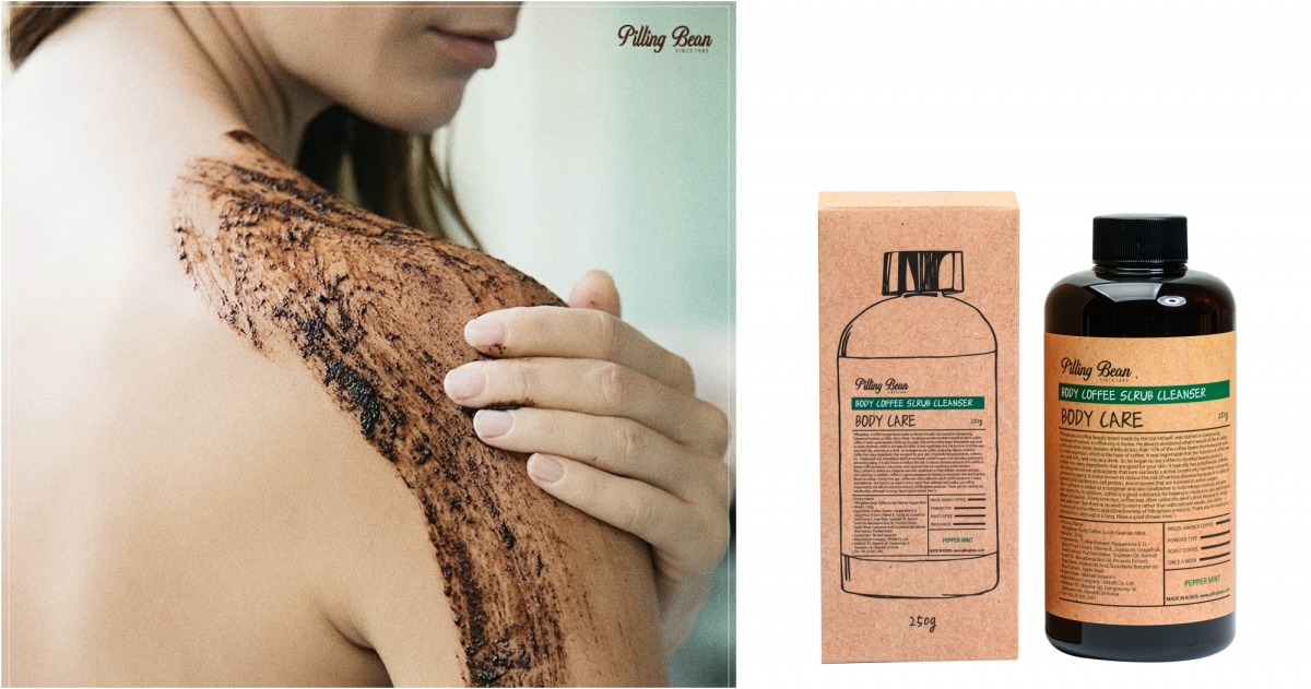 PILLING BEAN 咖啡喳喳渣身體磨砂#清爽薄荷(含盒)200g，NT$788