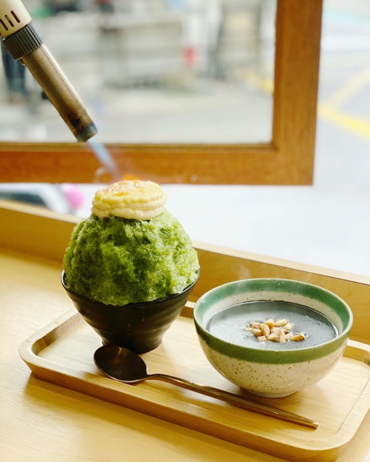 抹茶燒冰炙燒中