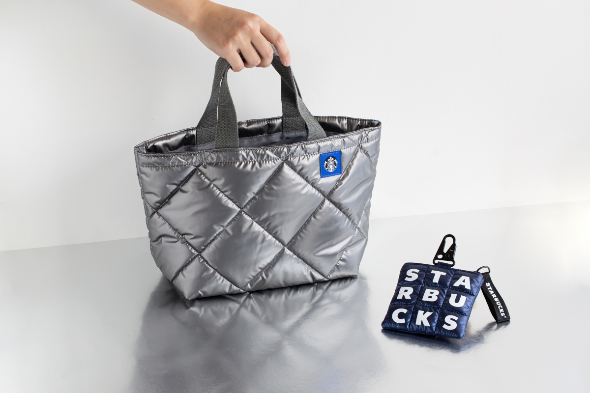 星巴克科技銀菱格提袋