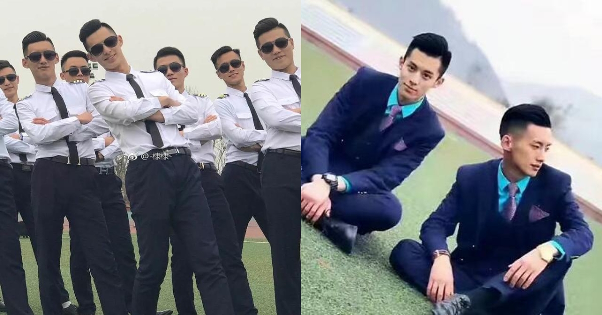 王鶴棣出道之前就是知名的大帥哥，航空制服照更是帥到出名
