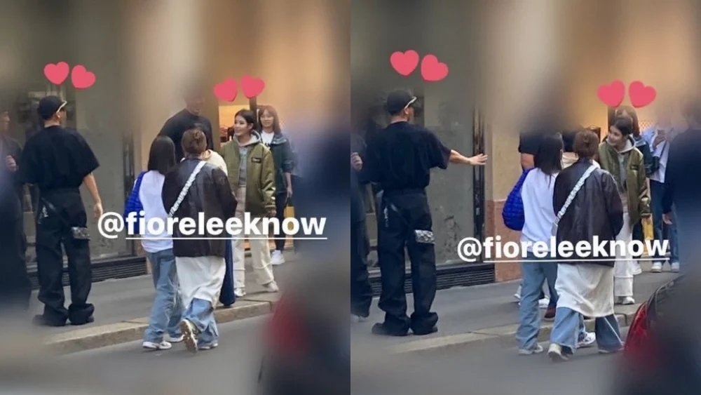 IU和劉亞仁在米蘭街頭偶遇