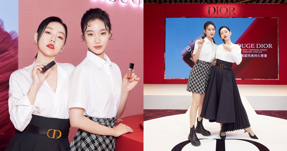 小S#840楓葉磚紅、Lily選用《迪奧超完美持久唇露》的#637烏木奶棕