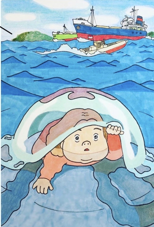 波妞的臉超驚恐