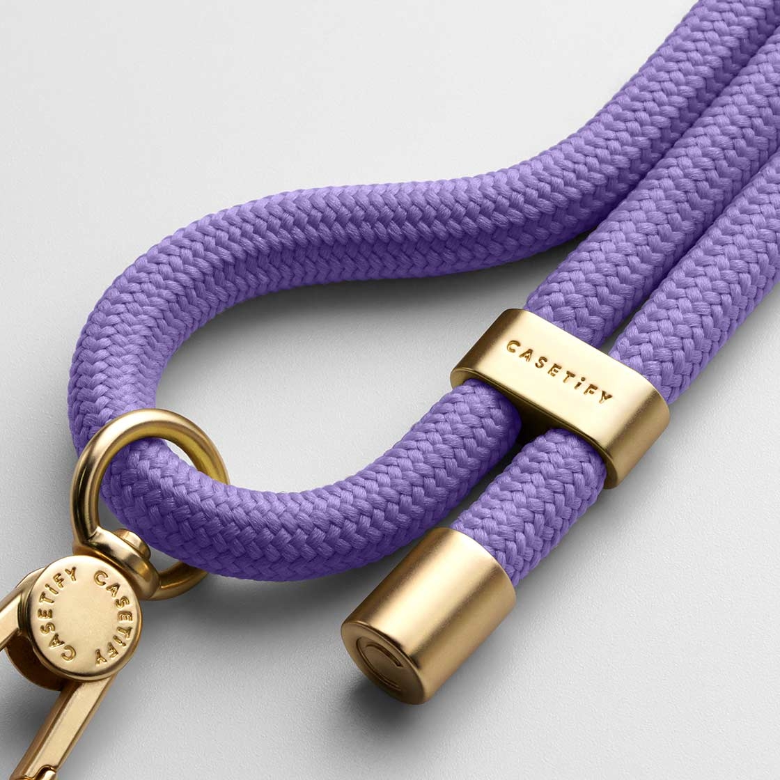 Rope Phone Strap with Card - Peri Purple