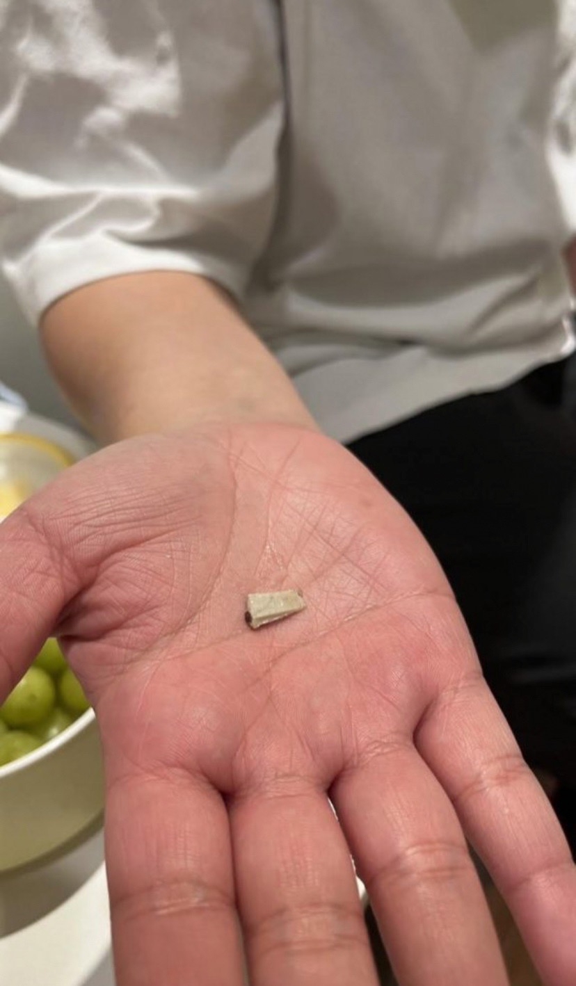 網友吃到異物