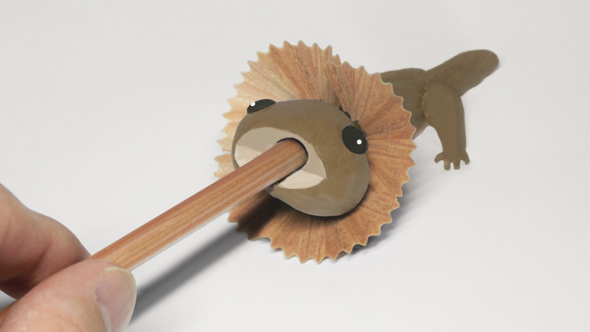 日本傘蜥蜴削鉛筆機推特爆紅