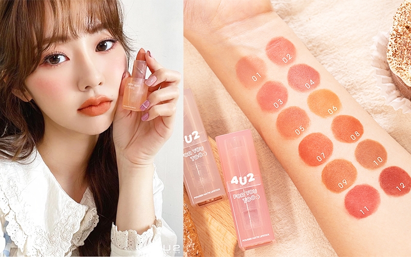 4U2 POWDER MATTE粉霧持久唇膏,柔霧12色3g,NT$359