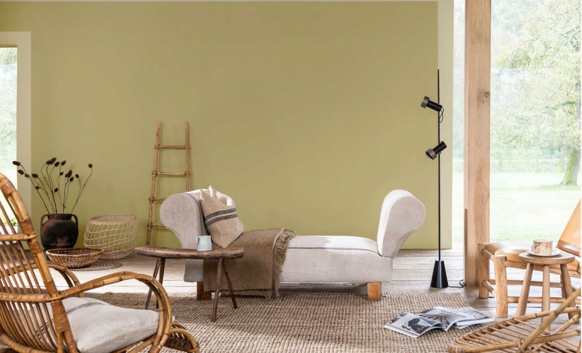 Dulux 2023年度色彩「野麥黃」客廳靈感