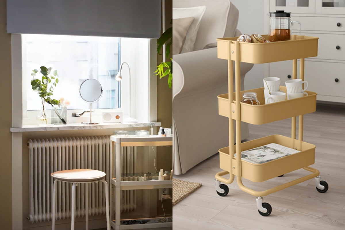 白色、黃色三層推車都很實用！NT$299、899