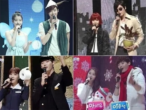 IU積極提議的各種無厘頭裝扮讓李鍾碩很無奈