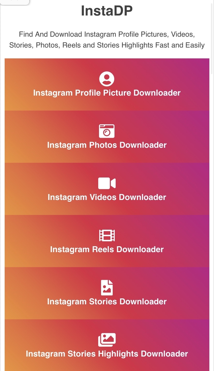 Instadp有多種功能