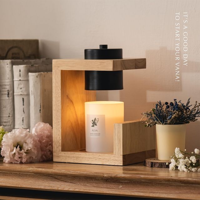 Vana Candles香氛蠟燭暖燈 摩登實木款,價格:NT$2,690