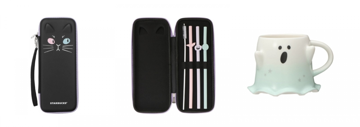 萬聖節系列還有吸管、藍白漸層幽靈馬克杯