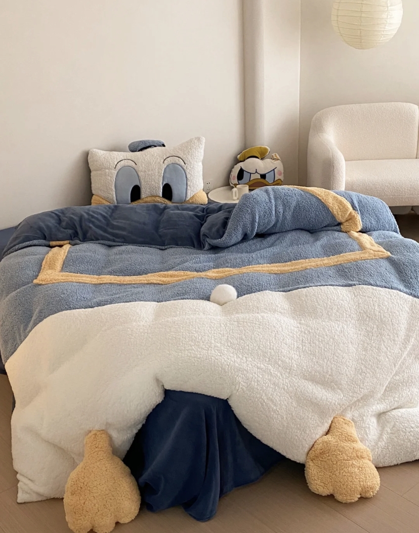 唐老鴨羊羔絨床單組