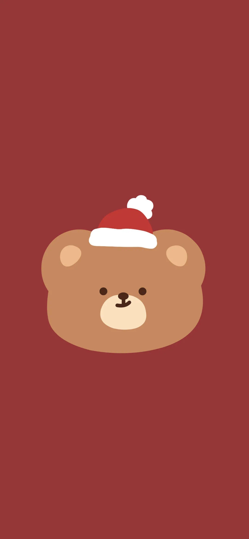 可愛小熊聖誕桌布，光看手機畫面就治癒