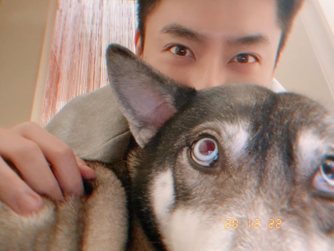 李程彬與愛犬「發發」