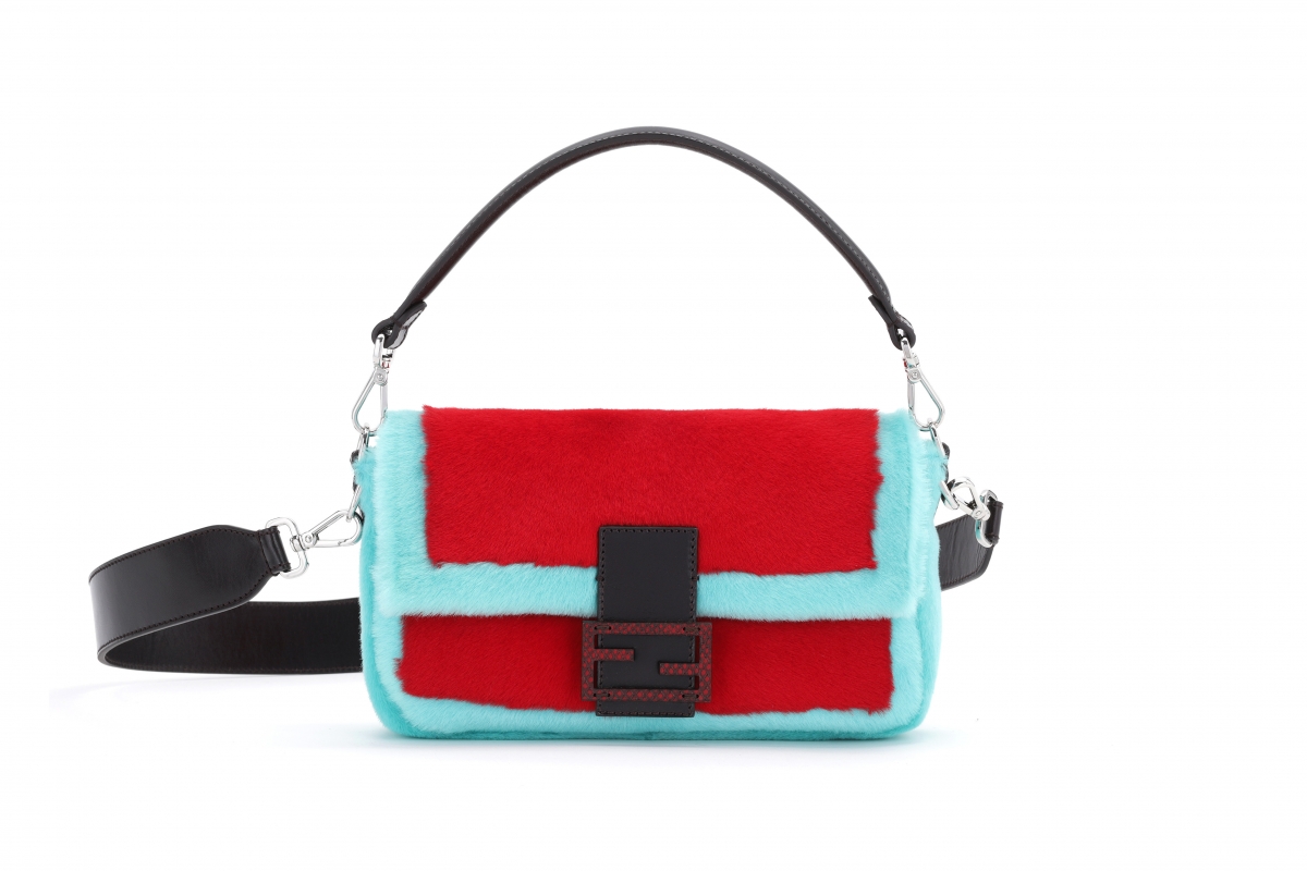 FENDI 撞色羊絨Baguette，NT$118,000