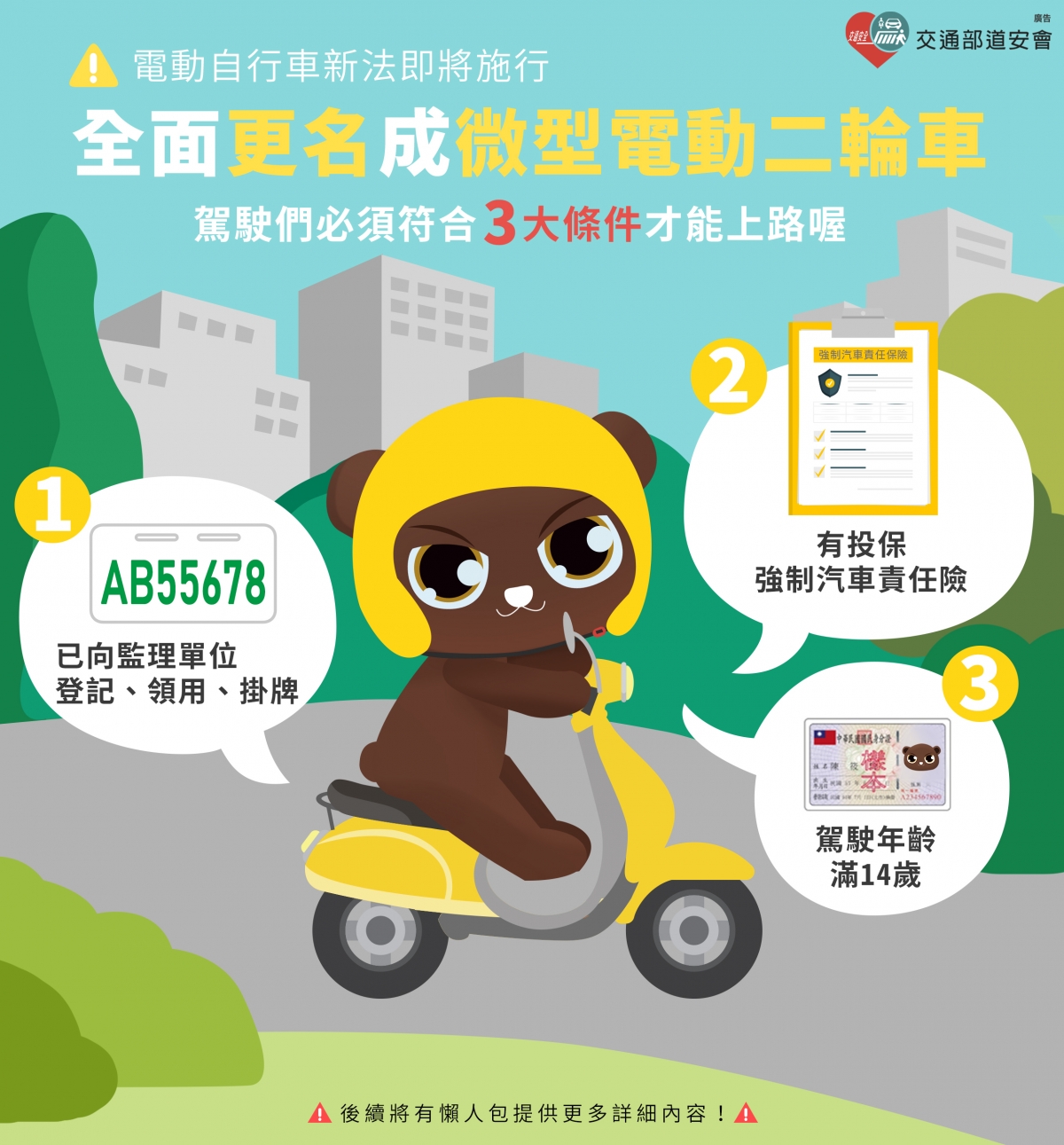 微型電動二輪車相關規定