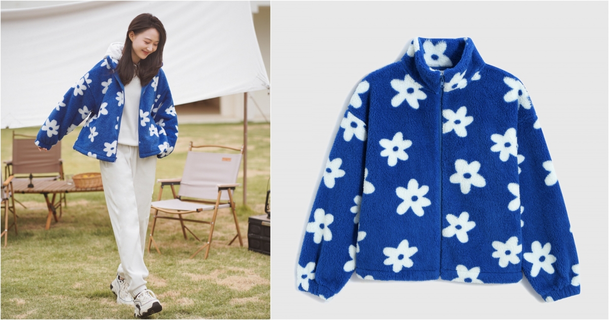 Gap 抱抱絨系列 Logo軟毛珊瑚絨休閒外套(藍色)，NT$2,299