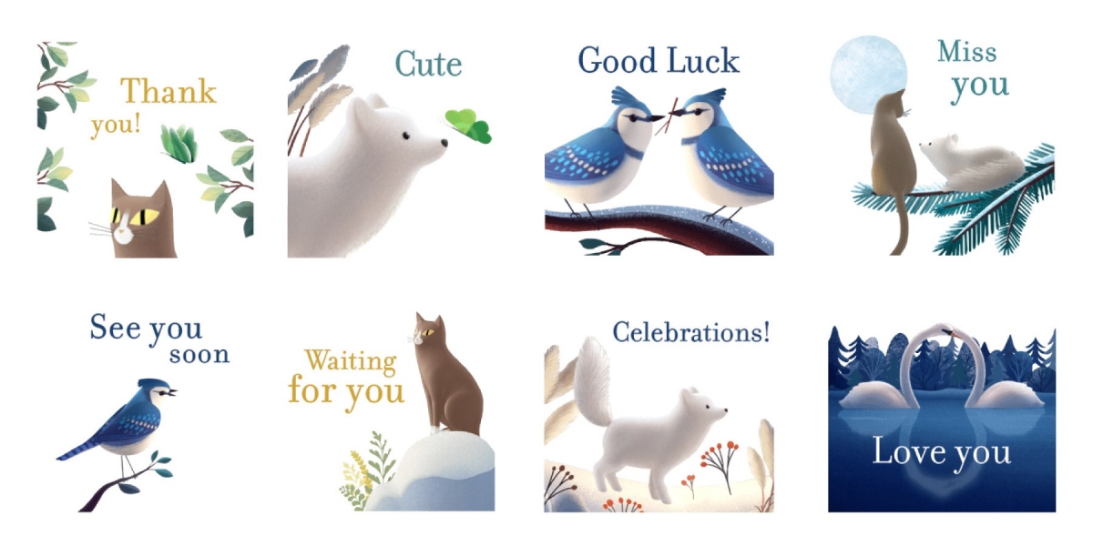 梵克雅寶同時首度推出8款LINE貼圖，讓貴客可以盡情使用