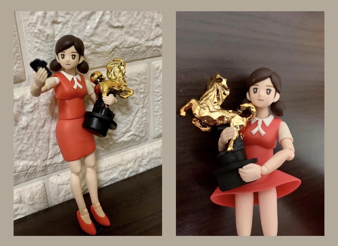 金馬獎放在其他公仔手上也超有趣