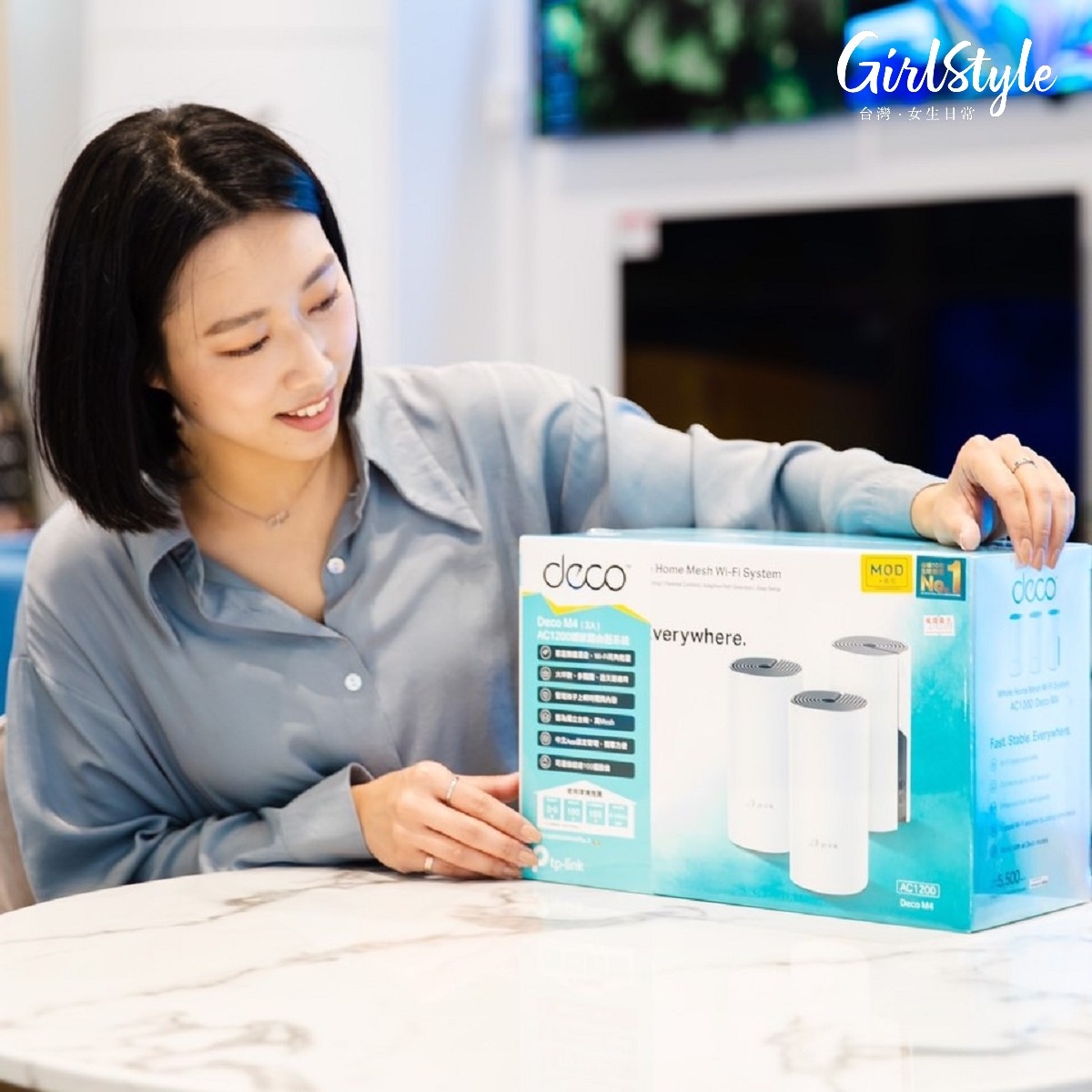 TP-LINK Deco M4 Mesh路由器(3入) 特價$3299。適合網路速度超過100M以上使用者使用，也適用大坪數，透天厝等住戶，可覆蓋30-160坪！