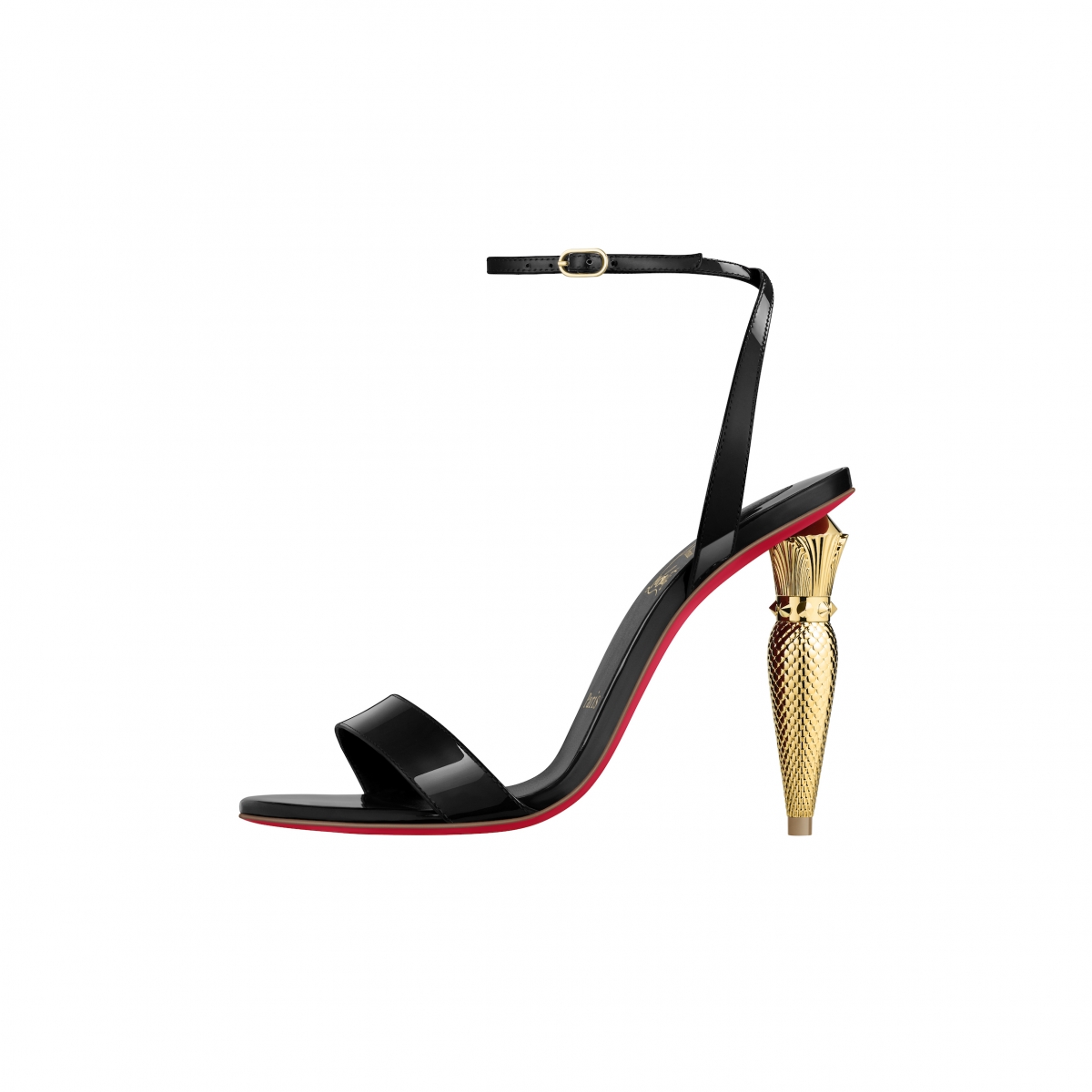 Christian LouboutinLipqueen 黑色繫帶高跟涼鞋,NT$38,000