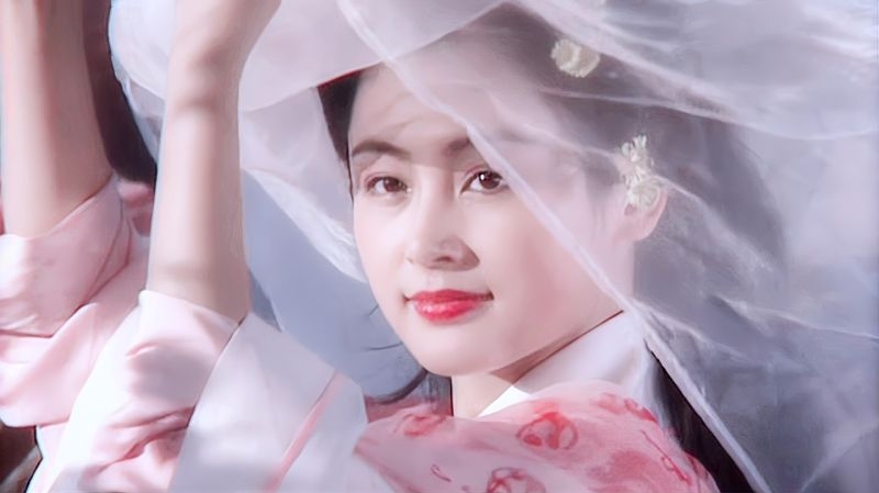 帽沿的薄紗難以遮掩陳紅的盛世美顏