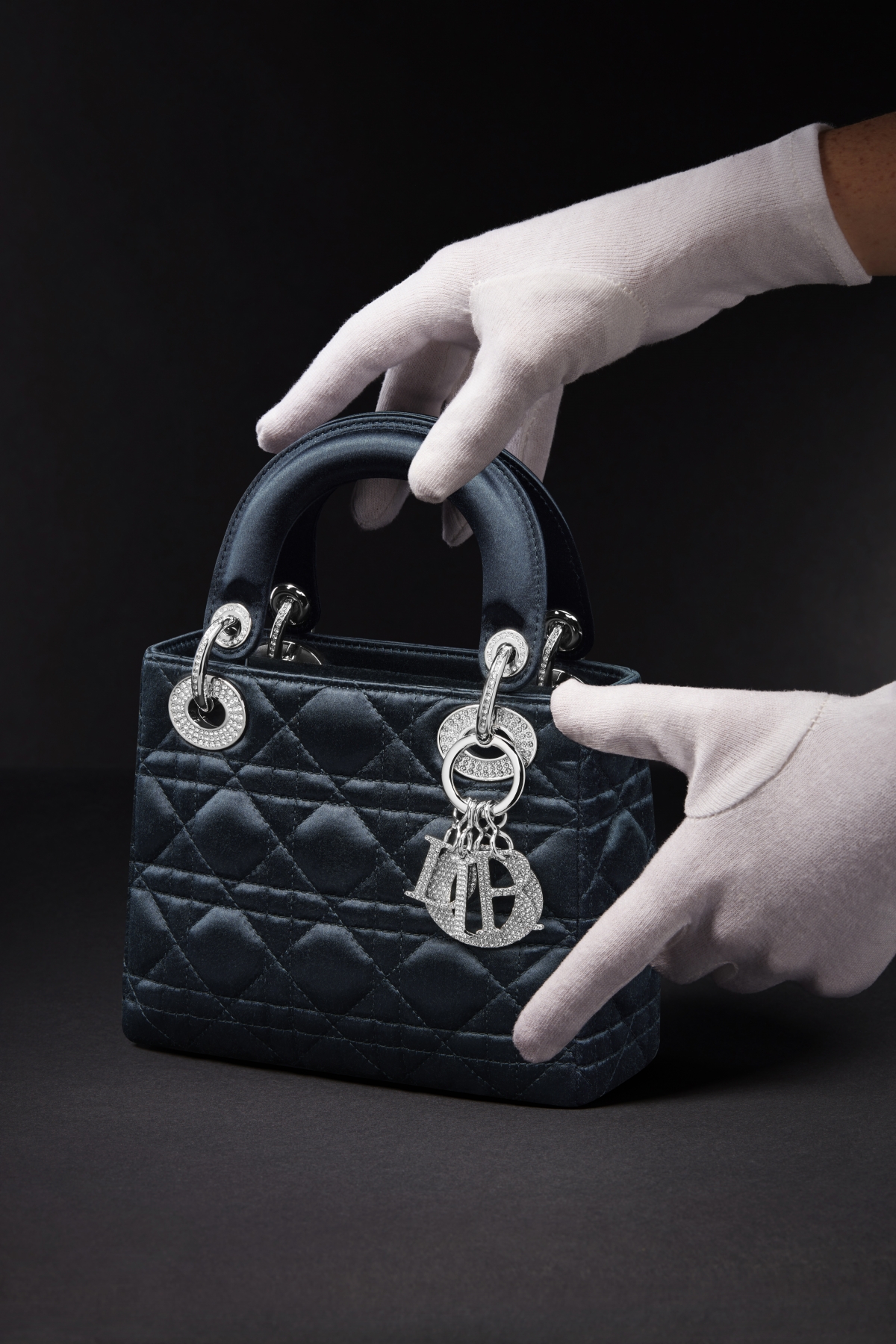 Lady Dior in Blue Satin