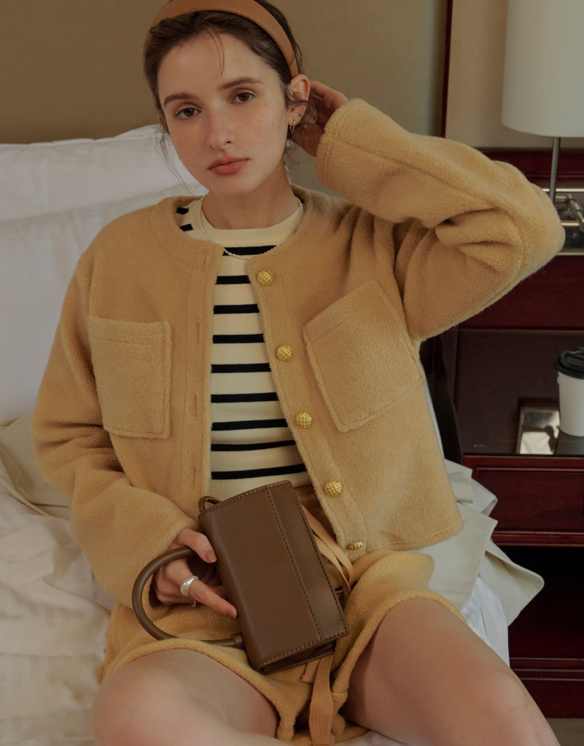 AZZO 輕軟毛絨排釦外套，NT$790