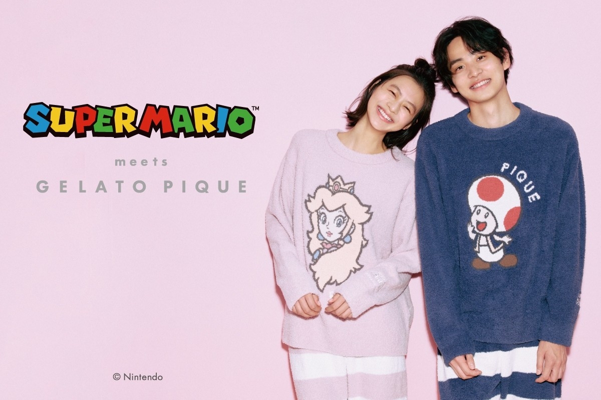 SUPER MARIO X GELATO PIQUE 2022年超級瑪利歐聯名系列 新加入 「碧姬公主、奇諾比奧、路易吉」暖萌上市！