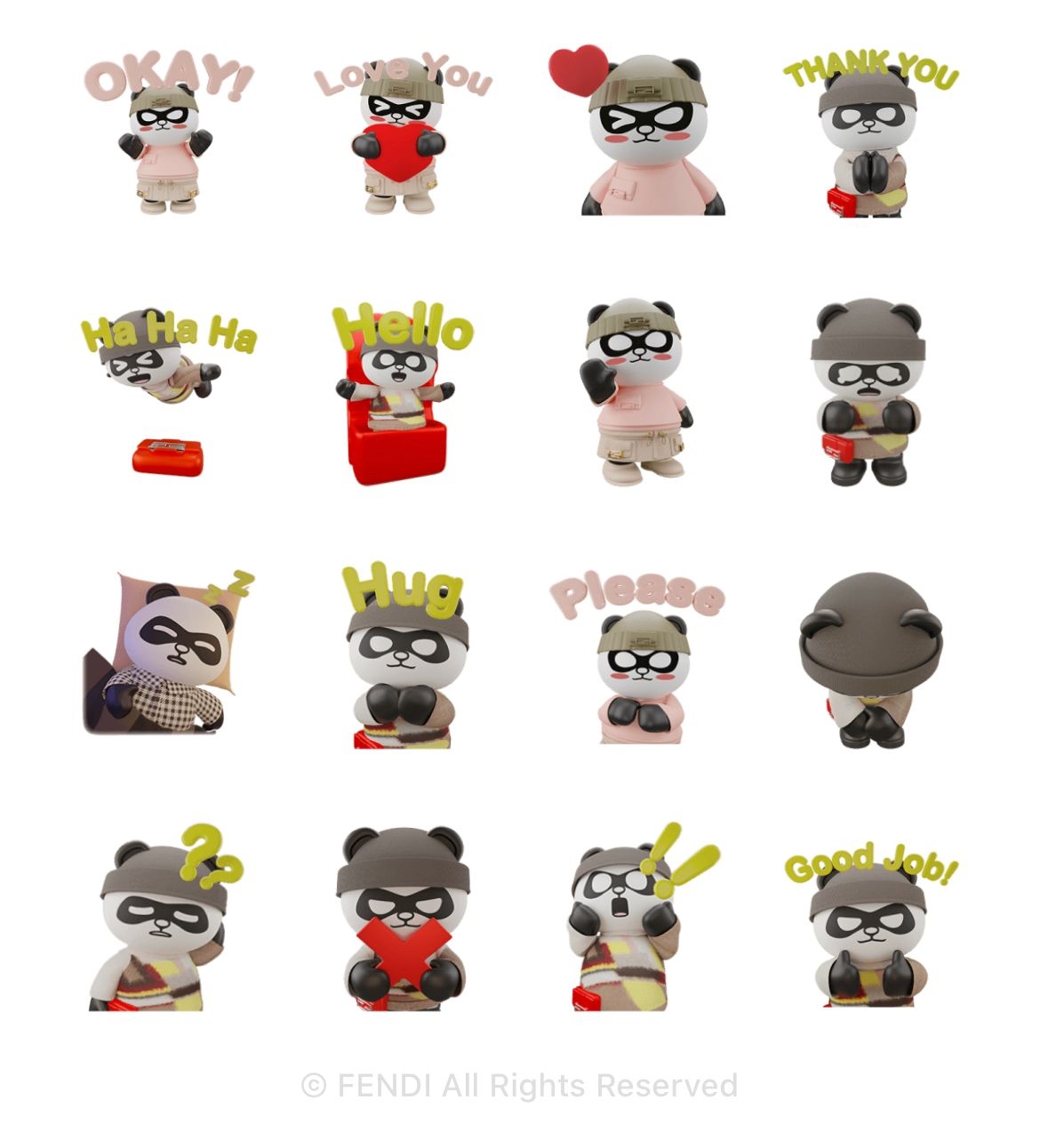 FENDI 2022 假日系列LINE限時貼圖